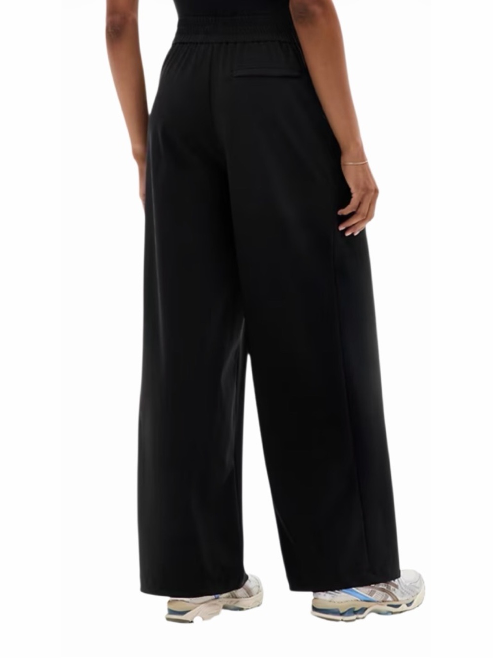 Athleta Pinnacle Cargo Trouser Pants Wide Leg High Rise Pockets Black Size 10 - Picture 4 of 12